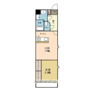 VILLA LUCE【6階】の間取り