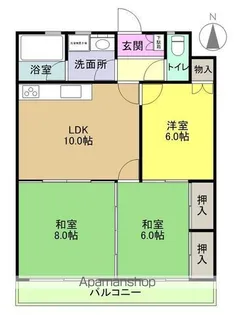八百真マンション小島【202号室】の間取り