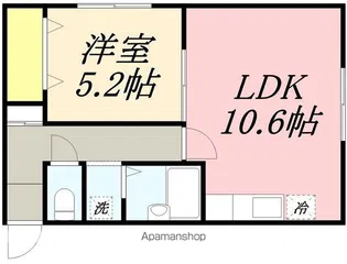 チャーム12【207号室】の間取り