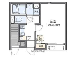 レオネクスト弁天【1階】の間取り