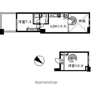 レジデンスシャルマン月島【8階】の間取り