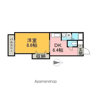 レジデンスベール【305号室号室】の間取り