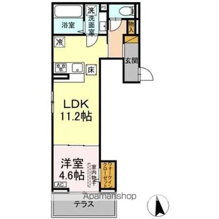 Dーセアリス黒砂【1階】の間取り