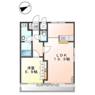 リバーサイドビュー【1階】の間取り