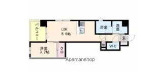 リヴァイン博多駅南【8階】の間取り