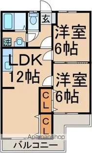 サンメモリー 羽村【2階】の間取り