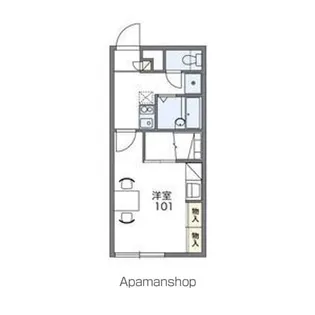 レオパレスリベェールⅡ【206号室】の間取り