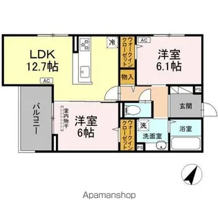 フラネーヴェ【3階】の間取り