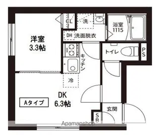 レピュア菊川駅前レジデンス【1階】の間取り