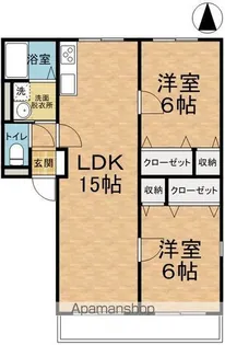 LALAコートB棟【101号室】の間取り
