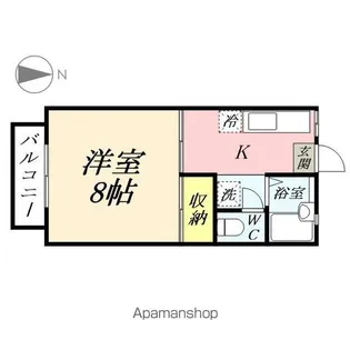 ドミール小川【103号室】の間取り
