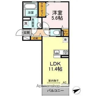 GIRASOLE(ジラソーレ)【303号室】の間取り