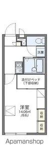レオパレスボヌール【1階】の間取り