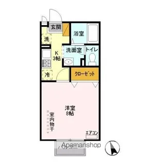 クレスト藤ヶ丘Ⅱ B棟【203号室】の間取り