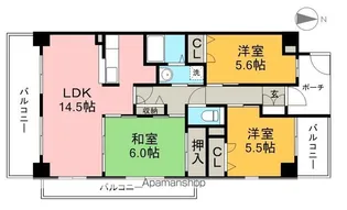 リヴィエール大高【3階】の間取り