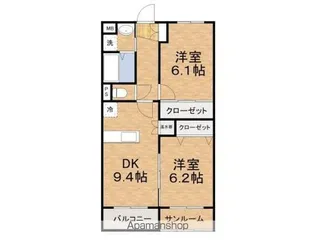 CUORE【203号室】の間取り