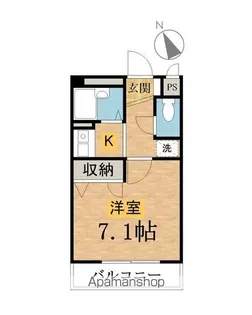 LUCK FIELD【202号室】の間取り