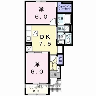 シェルブルー A【1階】の間取り