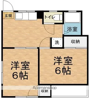 サンビュー波田【201号室】の間取り