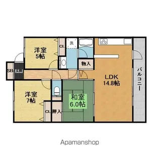 新千里桜ヶ丘メゾンシティ壱番館【12階】の間取り