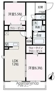 CIEL BLEU【303号室】の間取り