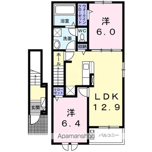 ブローテKSⅣ【2階】の間取り