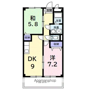 スプリームタウン【3階】の間取り