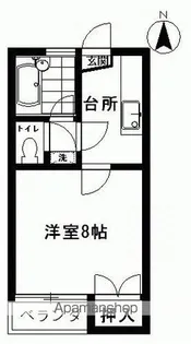 コーポ家の前【206号室】の間取り