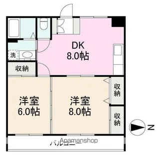 ハグネストA・B【2階】の間取り