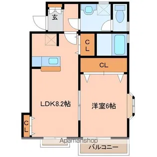 レーヴ落合弐番館【2階】の間取り