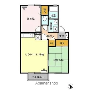 カリーノ川原崎【2階】の間取り