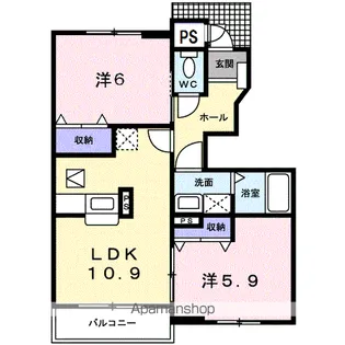 パークメゾン13A【1階】の間取り