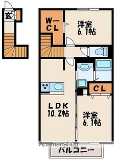 パークサイドタウン A棟【2階】の間取り