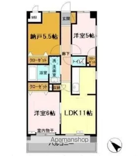 レジデンスJOKO【5階】の間取り