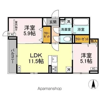 セレスティア北小岩III【3階】の間取り