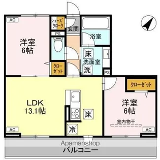 ノーブルラフィネ万平町 A【1階】の間取り