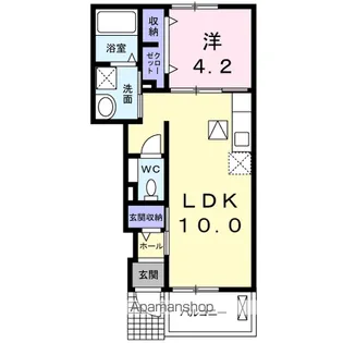 エスポワール花園 C【1階】の間取り