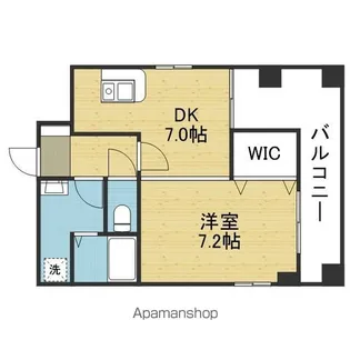 アビタシオン島之内【7階】の間取り