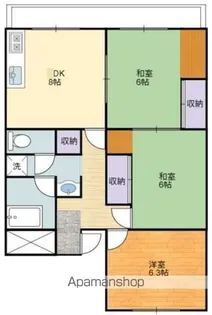 ガーデンコートほなみ【2階】の間取り