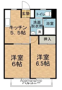スカイパークパレス【201号室】の間取り