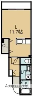 フラットロフォーテン【1階】の間取り