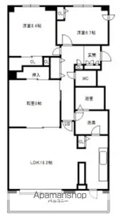 山鼻パークハウス【5階】の間取り