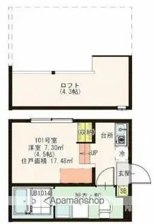 ハーモニーテラス京成高砂【101号室】の間取り