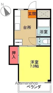 みまやコーポ【205号室】の間取り