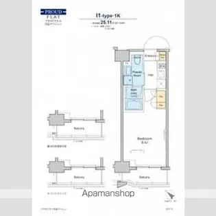 プラウドフラット月島アベニュー【8階】の間取り