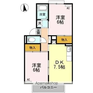 メゾン御所【1階】の間取り