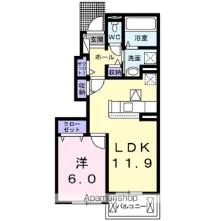 エトワール神明【1階】の間取り