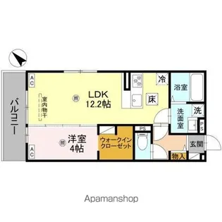 DーROOM平井B棟【1階】の間取り