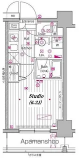 東京都港区高輪1丁目【マンション】の間取り