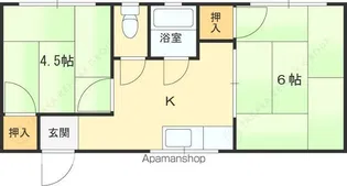 若草ハイツ【2階】の間取り
